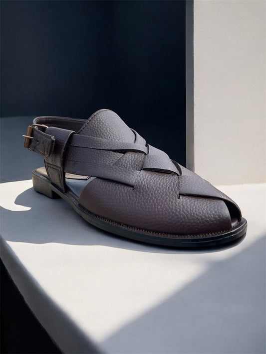 PARDO Mens Kniting Peshawri Chappal -Allow to Open
